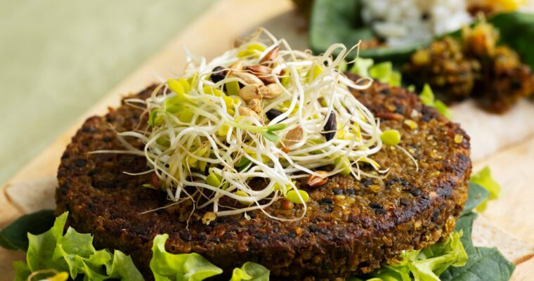 Hamburguesas vegetarianas de lentejas caseras y saludables
