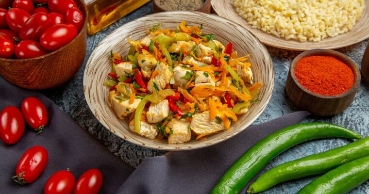 Curry saludable fácil de pollo y verduras (cena ligera)